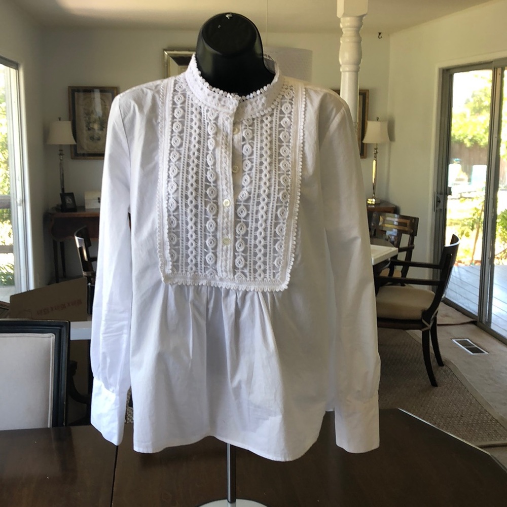 White popover blouse.